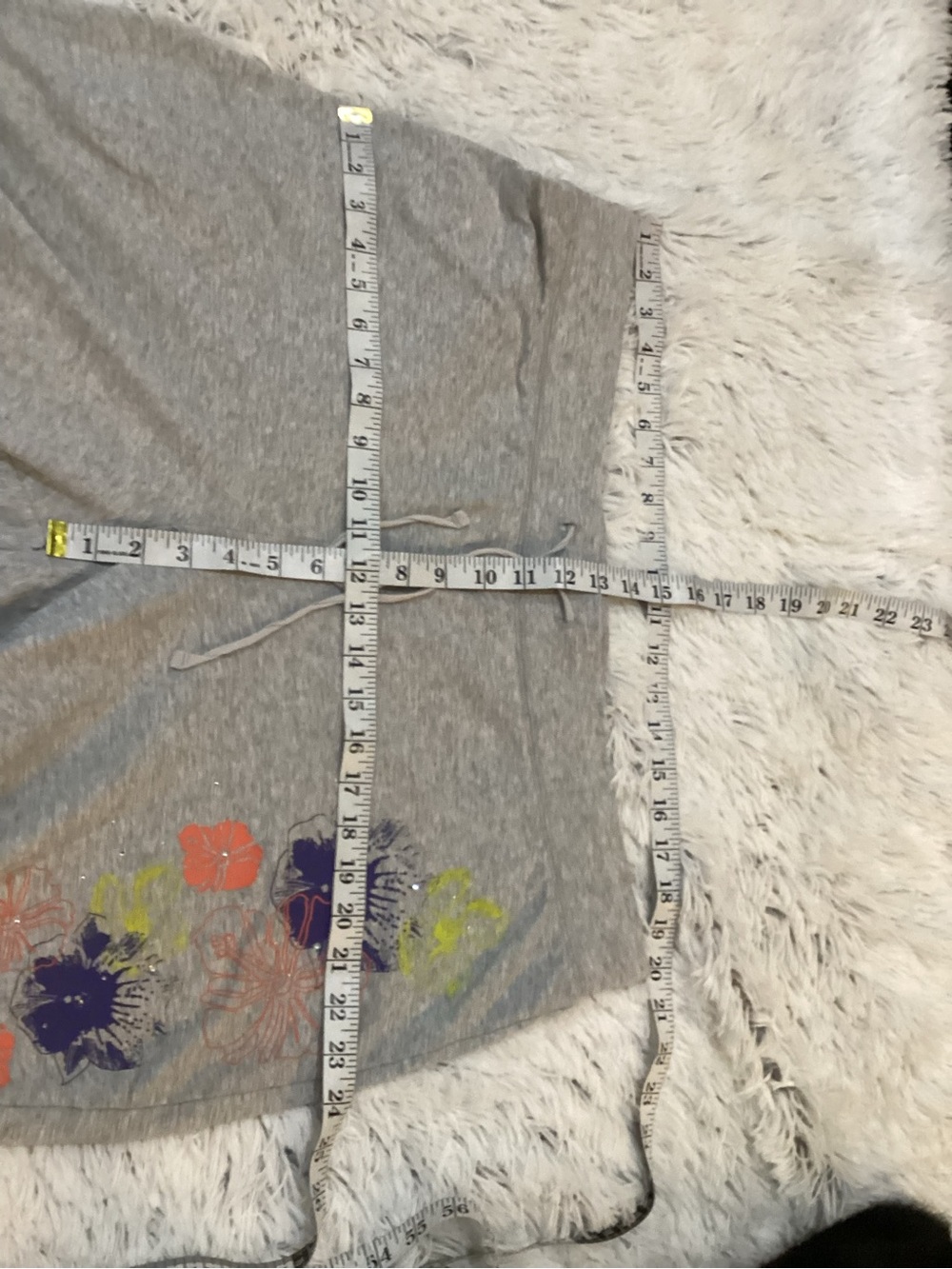 Lane Bryant 18/20 Gray Floral Capri Lounge Pants Drawstring Plus Size - Picture 8 of 13